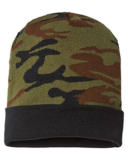 CAP AMERICA RKC12 USA-Made Camo Cuffed Beanie at BigNTallApparel