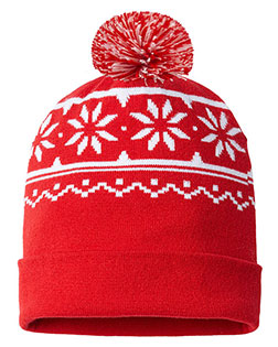 CAP AMERICA RKF12 USA-Made Snowflake Beanie at BigNTallApparel