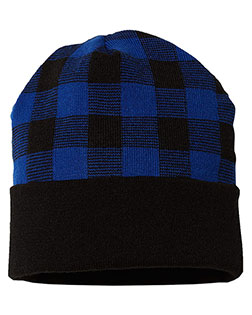 CAP AMERICA RKP12 USA-Made Plaid Beanie