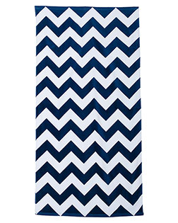 Carmel Towel Company C3060X Chevron Velour Beach Towel