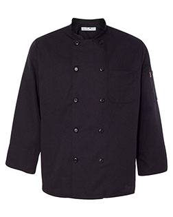 Chef Designs 0425  Ten Pearl Button Black Chef Coat