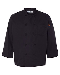 Chef Designs 0427  Black Knot Button Chef Coat