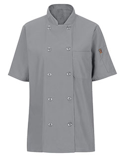 Chef Designs 045X  Women's Mimix™ Short Sleeve Chef Coat with OilBlok