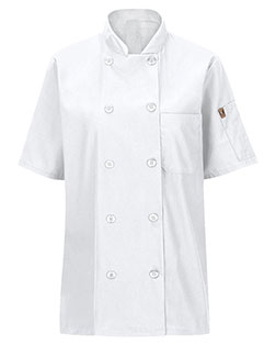 Chef Designs 045X  Women's Mimix™ Short Sleeve Chef Coat with OilBlok