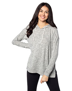 Chicka-d 465  Ladies' Cozy Tunic Hooded Sweatshirt at BigNTallApparel