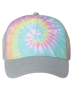 Colortone 9200  Tie-Dyed 5-Panel Trucker Cap at BignTallApparel