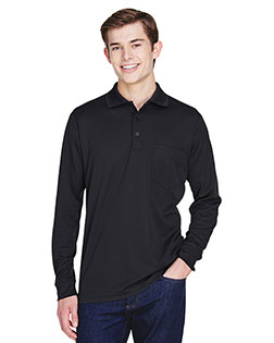 Ash City - Core 365 88192P  Adult Pinnacle Performance Pique Long-Sleeve Polo With Pocket at bigntallapparel