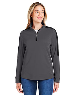 CORE365 CE404W  Ladies' Market Snag Protect Mesh Colorblock Quarter-Zip