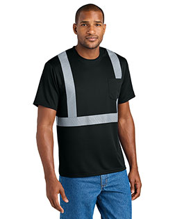 CornerStone CS206 Enhanced Visibility Segmented Tape Pocket Tee