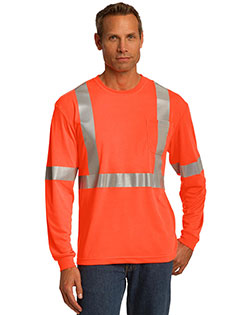 Cornerstone CS401LS Men Ansi 107 Class 2 Long Sleeve Safety Tshirt