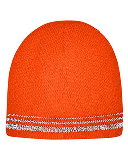 CornerStone  Lined Enhanced Visibility with Reflective Stripes Beanie CS804
