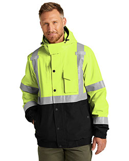 CornerStone ANSI 107 Class 3 Waterproof Insulated Ripstop Bomber Jacket CSJ501 at BignTallApparel