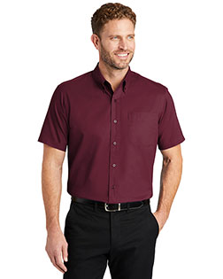 Cornerstone SP18 Men Short Sleeve Super Pro Twill Shirt at BigNTallApparel