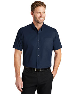 Cornerstone SP18 Men Short Sleeve Super Pro Twill Shirt at BigNTallApparel