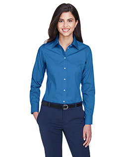 Devon & Jones D630W  Ladies' Crown Woven Collection™ Solid Oxford at BignTallApparel