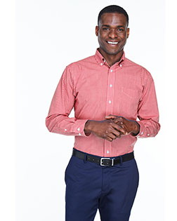 Devon & Jones D640 Men's Crown Woven Collection™ Gingham Check at BigNTallApparel