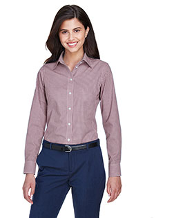 Devon & Jones D640W Ladies' Crown Woven Collection™ Gingham Check at BignTallApparel