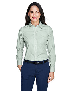 Devon & Jones D645W Ladies' Crown Woven Collection™ Banker Stripe