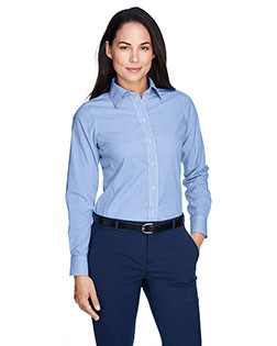 Devon & Jones D645W Ladies' Crown Woven Collection™ Banker Stripe