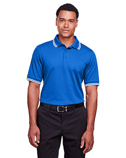 Devon & Jones DG20C Men's CrownLux Performance™ Plaited Tipped Polo at BigNTallApparel