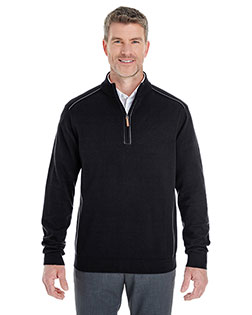 Devon & Jones DG478  Men's Manchester Fully-Fashioned Quarter-Zip Sweater at BignTallApparel