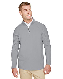 Devon & Jones DG480 Men CrownLux Performance™ 's Clubhouse Micro-Stripe Quarter-Zip at BignTallApparel