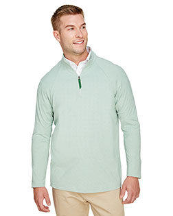 Devon & Jones DG480 Men CrownLux Performance™ 's Clubhouse Micro-Stripe Quarter-Zip