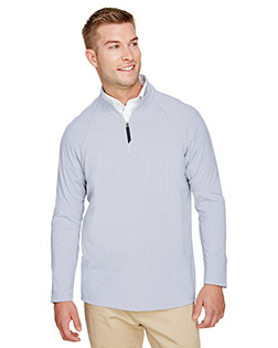 Devon & Jones DG480 Men CrownLux Performance™ 's Clubhouse Micro-Stripe Quarter-Zip