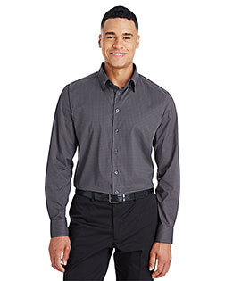 Devon & Jones DG535 Men CrownLux Performance™ 's Tonal Mini Check Shirt at BignTallApparel