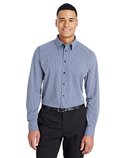 Devon & Jones DG535 Men CrownLux Performance™ 's Tonal Mini Check Shirt In Big & Tall Sizes