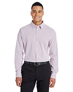 Devon & Jones DG540 Men CrownLux Performance™ 's Micro Windowpane Shirt at BignTallApparel