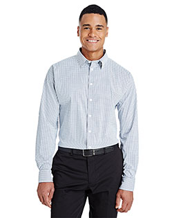 Devon & Jones DG540 Men CrownLux Performance™ 's Micro Windowpane Shirt at BigNTallApparel