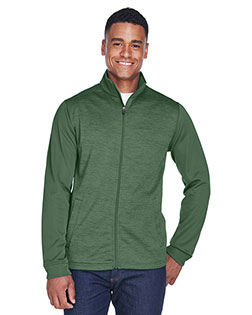 Devon & Jones DG796 Men 's Newbury Colorblock Mélange Fleece Full-Zip