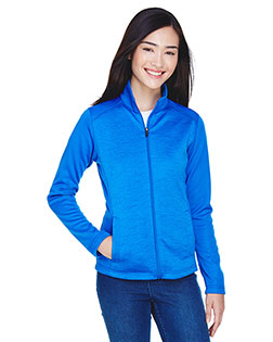Devon & Jones DG796W Ladies' Newbury Colorblock Mélange Fleece Full-Zip