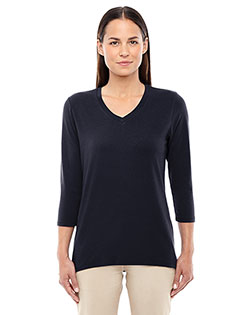 Devon & Jones DP184W Ladies' Perfect Fit™ Bracelet-Length V-Neck Top at BignTallApparel