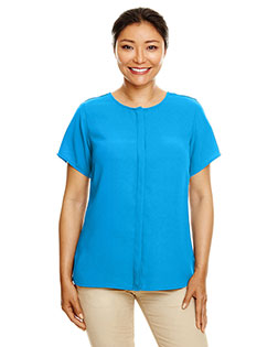 Devon & Jones DP612W Ladies' Perfect Fit™  Short-Sleeve Crepe Blouse