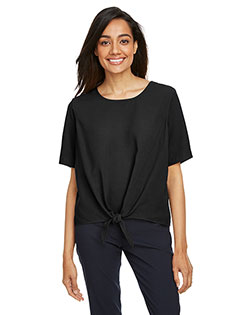 Devon & Jones DP617W Ladies' Perfect Fit™ Tie-Front Blouse at BignTallApparel