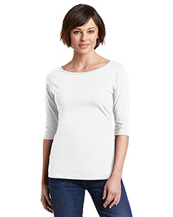 District Women's Perfect Weight 3/4-Sleeve Tee. DM107L