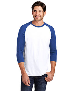 District Perfect Tri 3/4-Sleeve Raglan. DM136 at BigNTallApparel