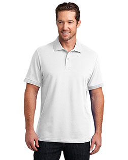  District Made Mens Stretch Pique Polo. DM325 at BignTallApparel