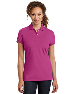  District Made ® Ladies Stretch Pique Polo. DM425 at BigNTallApparel