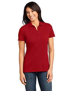 District Threads DM450 Women Slub Polo at BigNTallApparel