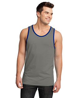 District Threads DT1500 Men Cotton Ringer Tank at BigNTallApparel