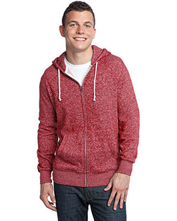 District Threads DT192 Men Marled Full-Zip Hoodie at BigNTallApparel