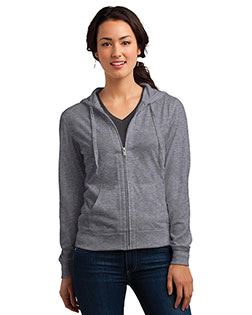 District Women's Fitted Jersey Full-Zip Hoodie. DT2100