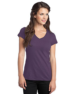 District Threads DT240 Women Slub V-Neck Tee