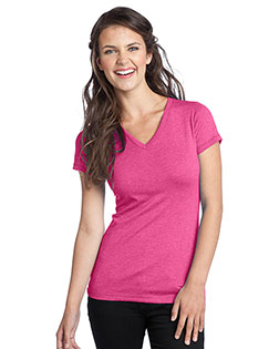 District Threads DT242V Women Tri-Blend V-Neck Tee In Big & Tall Sizes