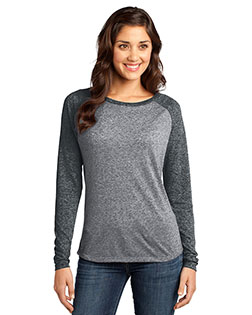 District Threads DT262 Women Microburn Long Sleeve Raglan Tee