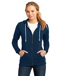 District Threads DT290 Women Core Fleece Full-Zip Hoodie at BigNTallApparel