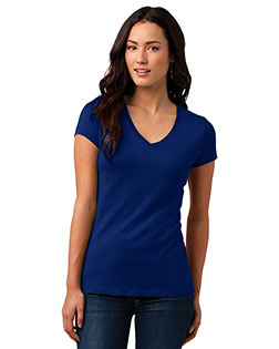  District Juniors Soft Wash V-Neck Tee. DT4501